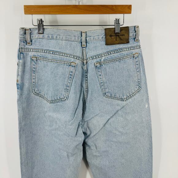 Vintage Calvin Klein Jeans Made in USA 100% Cotton High Rise Tapered Size 14 - Picture 11 of 12